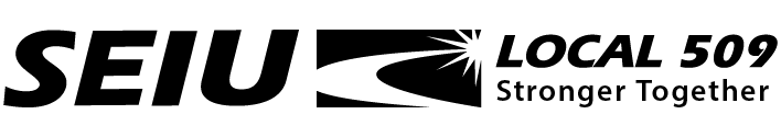 Black horizontal Local 509 logo
